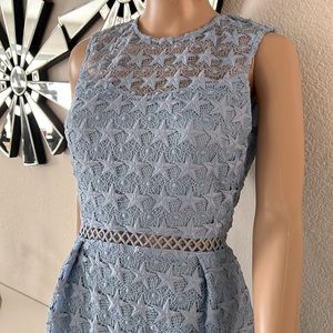 (maison Jules) Ladies fashion lace dress size 6 Light blue,used ones